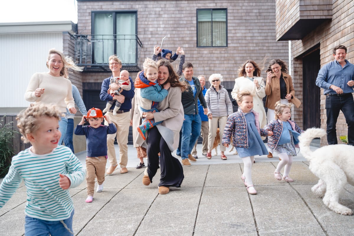 7 Couples, 2 Grandparents, and 11 Kids in Two Buildings